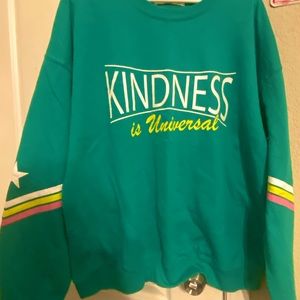 womens Kindness Is Universal sweatshirt, 3XL